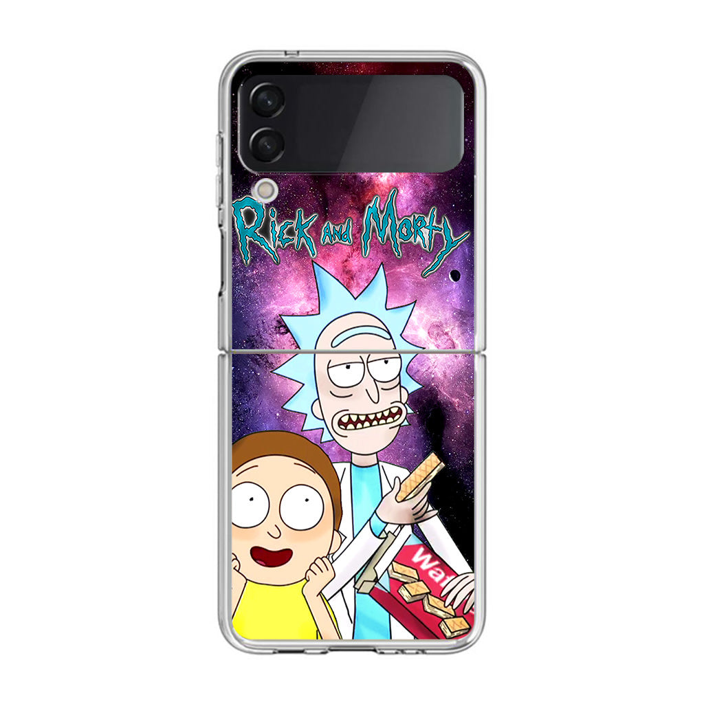 Rick And Morty Nebula Space Samsung Galaxy Z Flip 3 Case