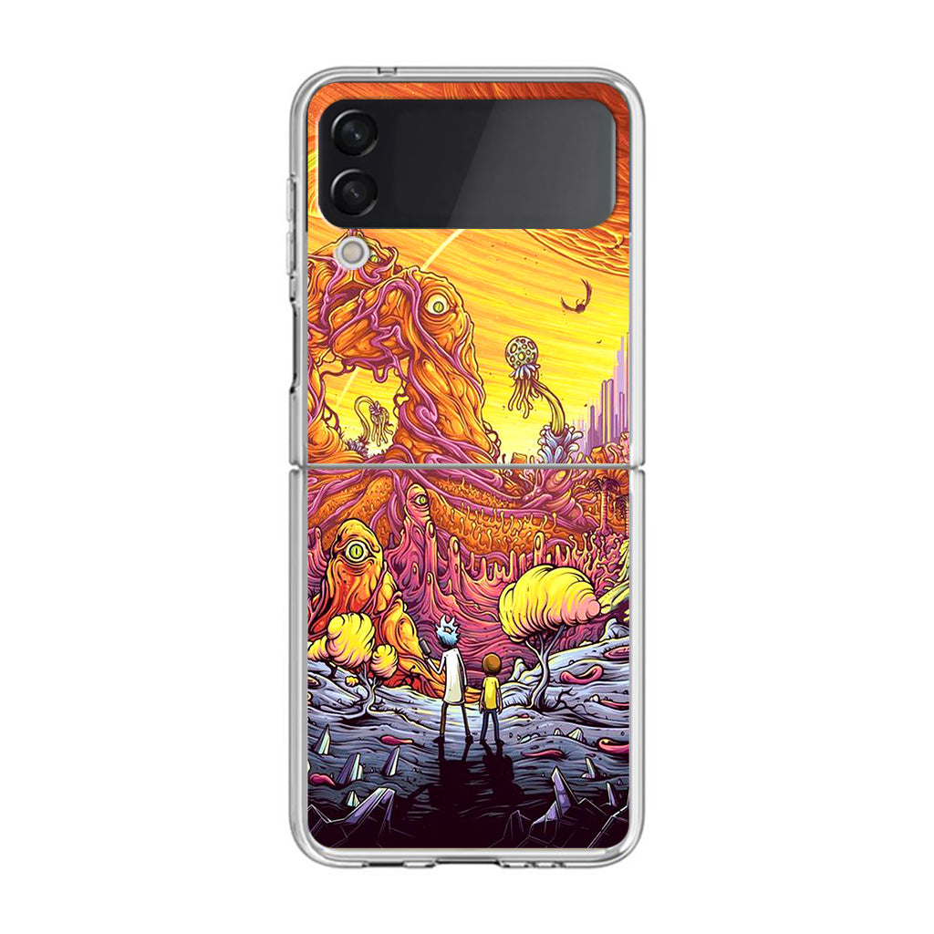 Rick And Morty Alien Planet Samsung Galaxy Z Flip 4 Case