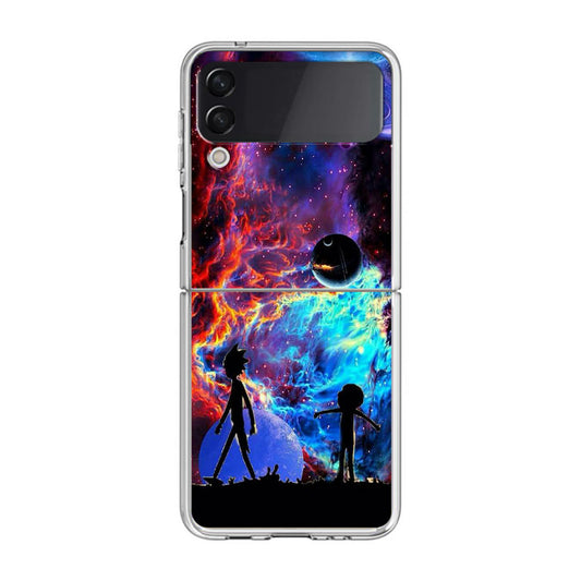 Rick And Morty Flat Galaxy Samsung Galaxy Z Flip 3 Case