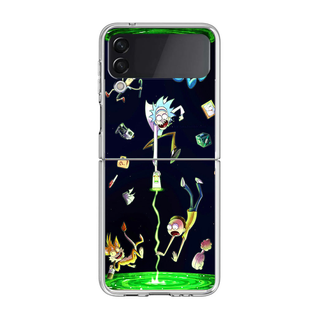 Rick And Morty Portal Fall Samsung Galaxy Z Flip 3 Case