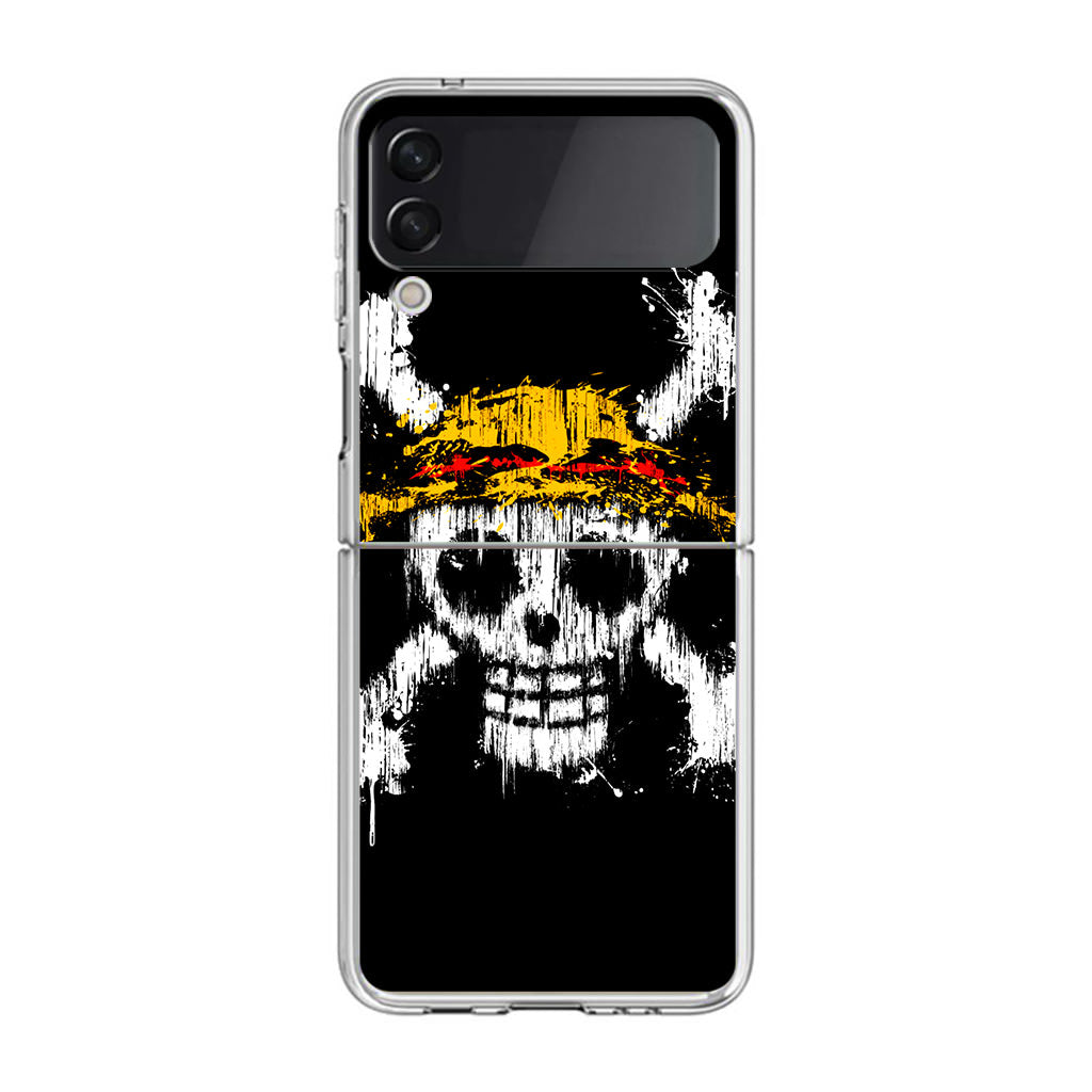 Straw Hat Pirate Logo Paint Samsung Galaxy Z Flip 3 Case