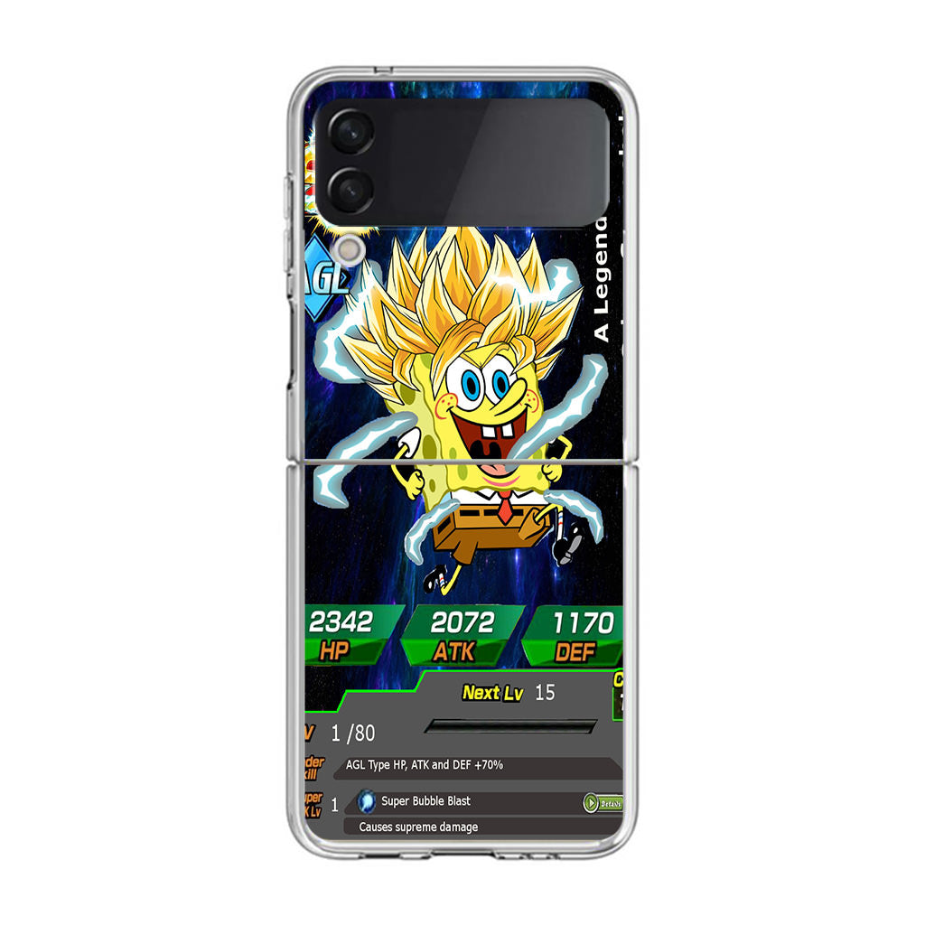 Super Saiyan Spongebob Card Samsung Galaxy Z Flip 4 Case