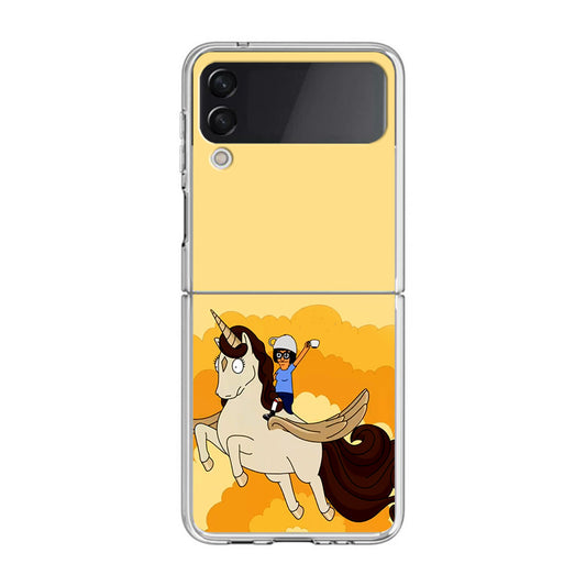 Tina Belcher And Unicorn Samsung Galaxy Z Flip 3 Case