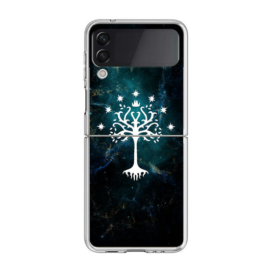 White Tree Of Gondor In Space Nebula Samsung Galaxy Z Flip 3 Case