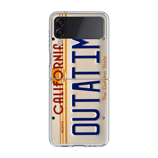 Back to the Future License Plate Outatime Samsung Galaxy Z Flip 3 Case