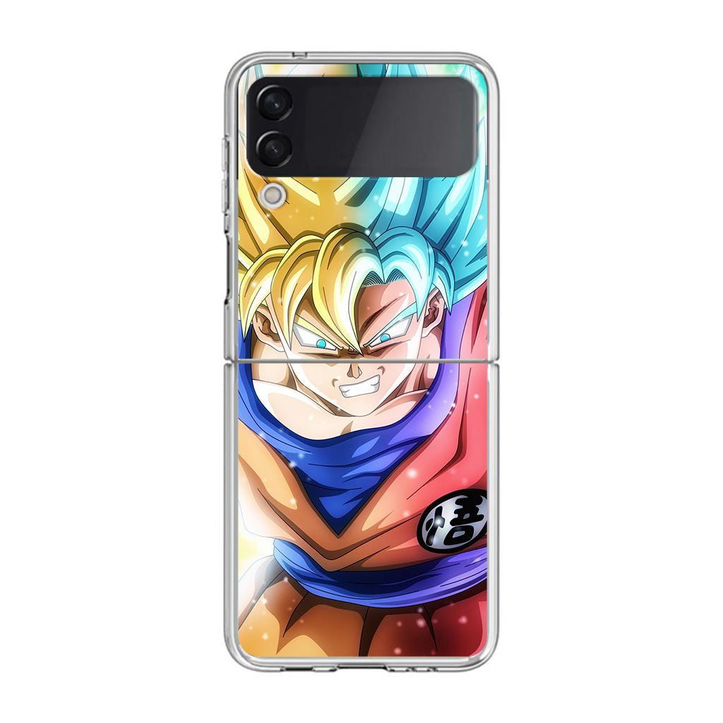 Goku SSJ 1 to SSJ Blue Samsung Galaxy Z Flip 4 Case