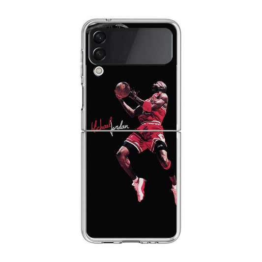 Michael Jordan Epic Jump Samsung Galaxy Z Flip 4 Case