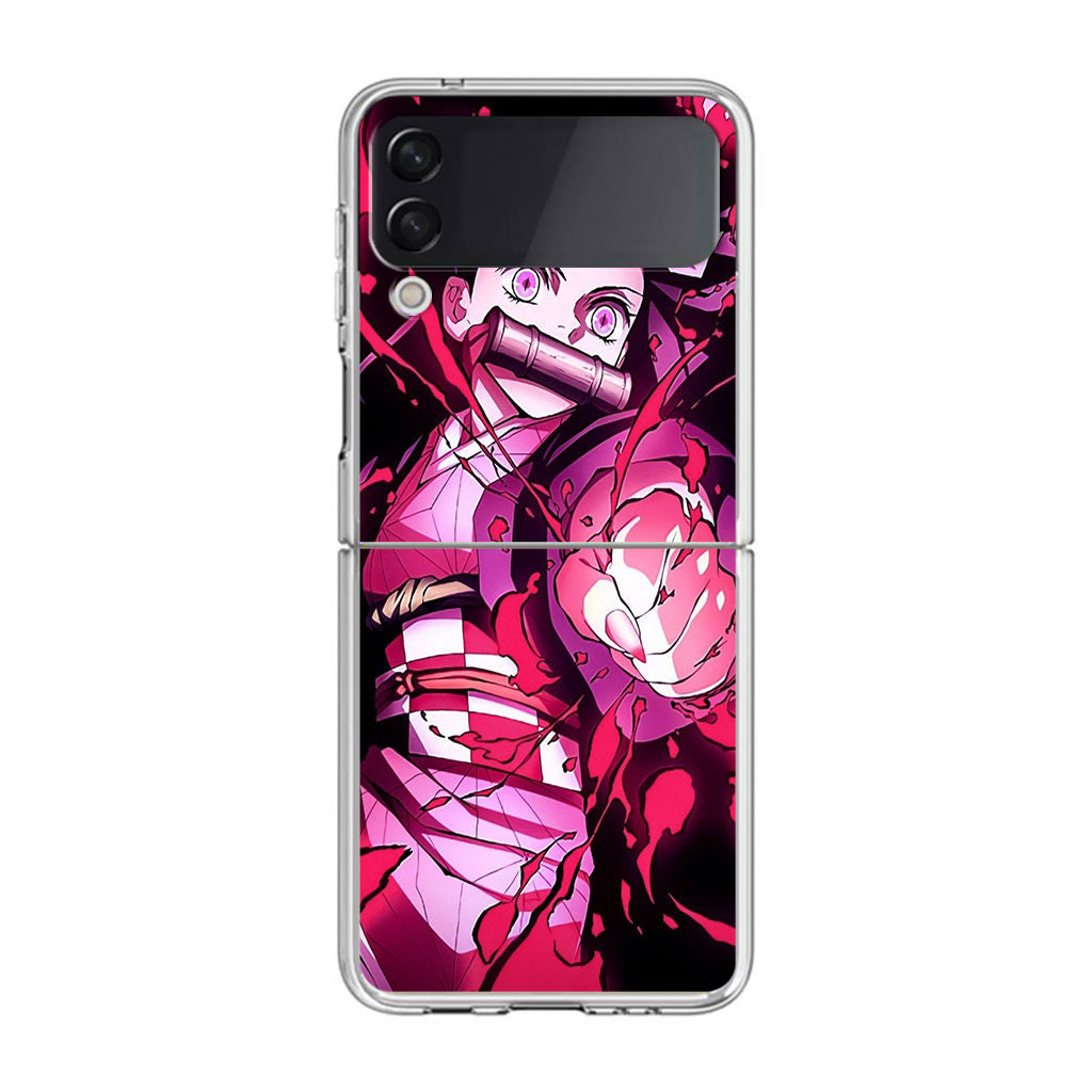 Nezuko Blood Demon Art Samsung Galaxy Z Flip 3 Case