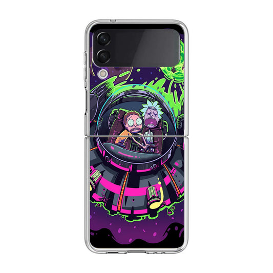 Rick And Morty Spaceship Samsung Galaxy Z Flip 3 Case