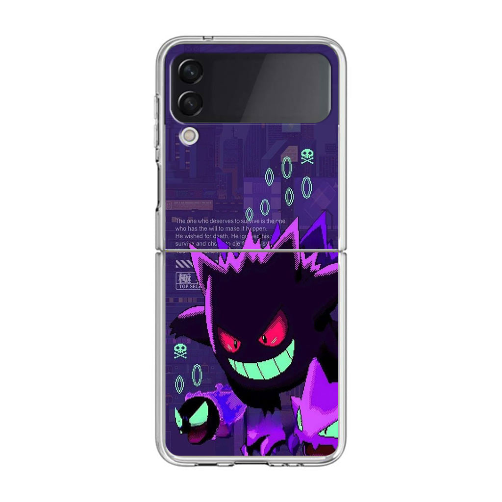 Gengar Pixel Art Samsung Galaxy Z Flip 4 Case