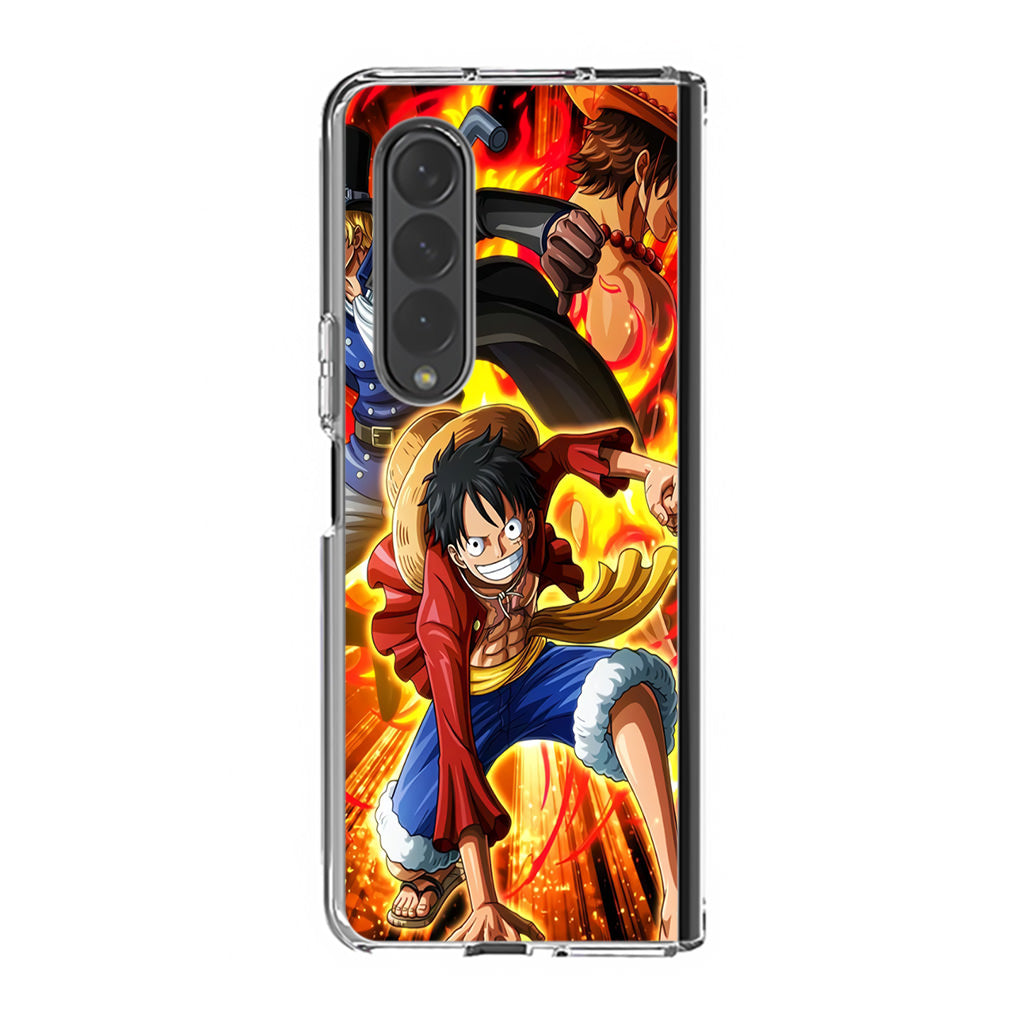 Ace Sabo Luffy Brotherhood Samsung Galaxy Z Fold 3 Case