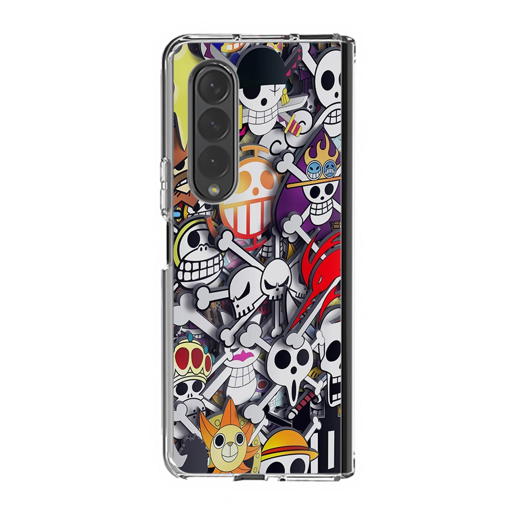 All Pirate Symbols One Piece Samsung Galaxy Z Fold 3 Case