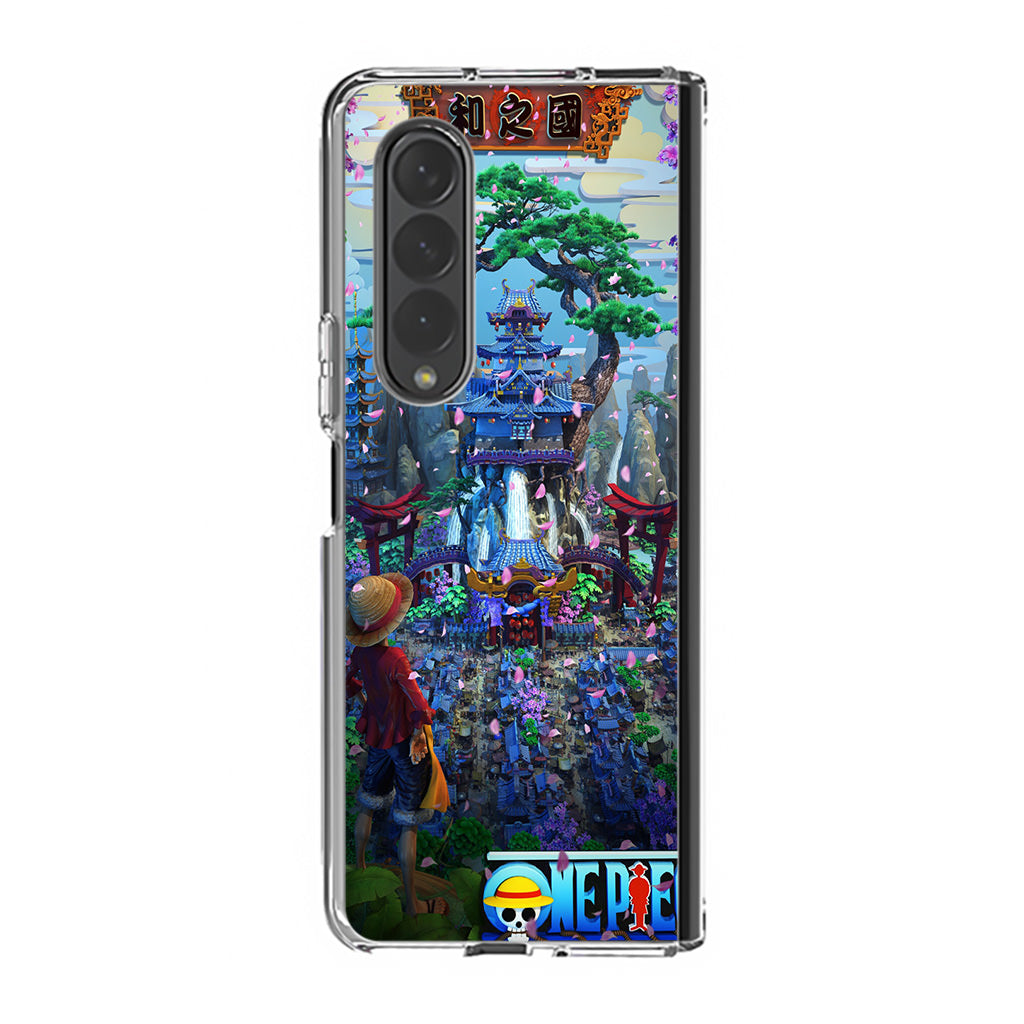 Flower Capital of Wano One Piece Samsung Galaxy Z Fold 3 Case