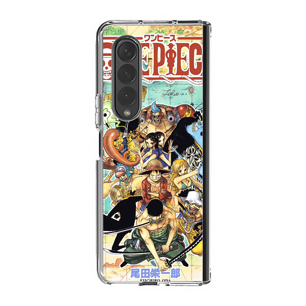 One Piece Comic Straw Hat Pirate Samsung Galaxy Z Fold 3 Case