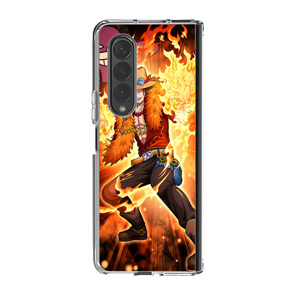 Portgas D Ace Fire Power Samsung Galaxy Z Fold 3 Case