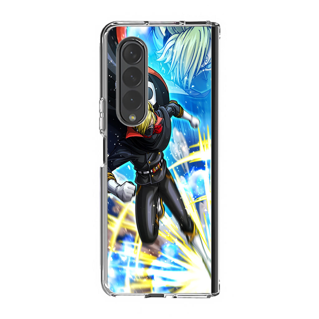 Sanji In Stealth Black Suit Samsung Galaxy Z Fold 3 Case