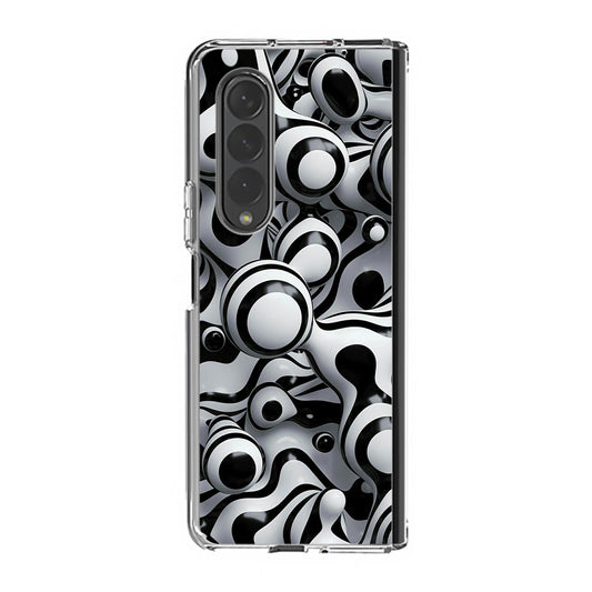 Abstract Art Black White Samsung Galaxy Z Fold 3 Case