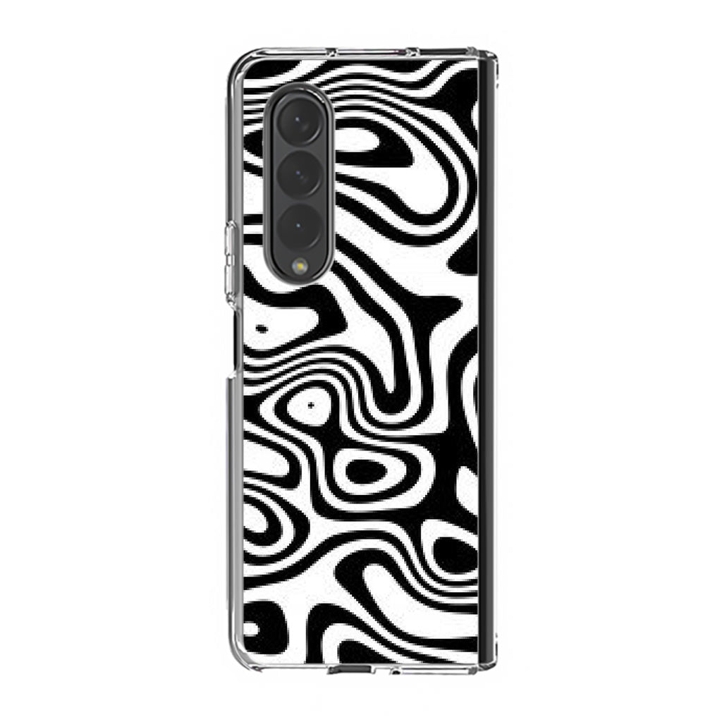 Abstract Black and White Background Samsung Galaxy Z Fold 3 Case