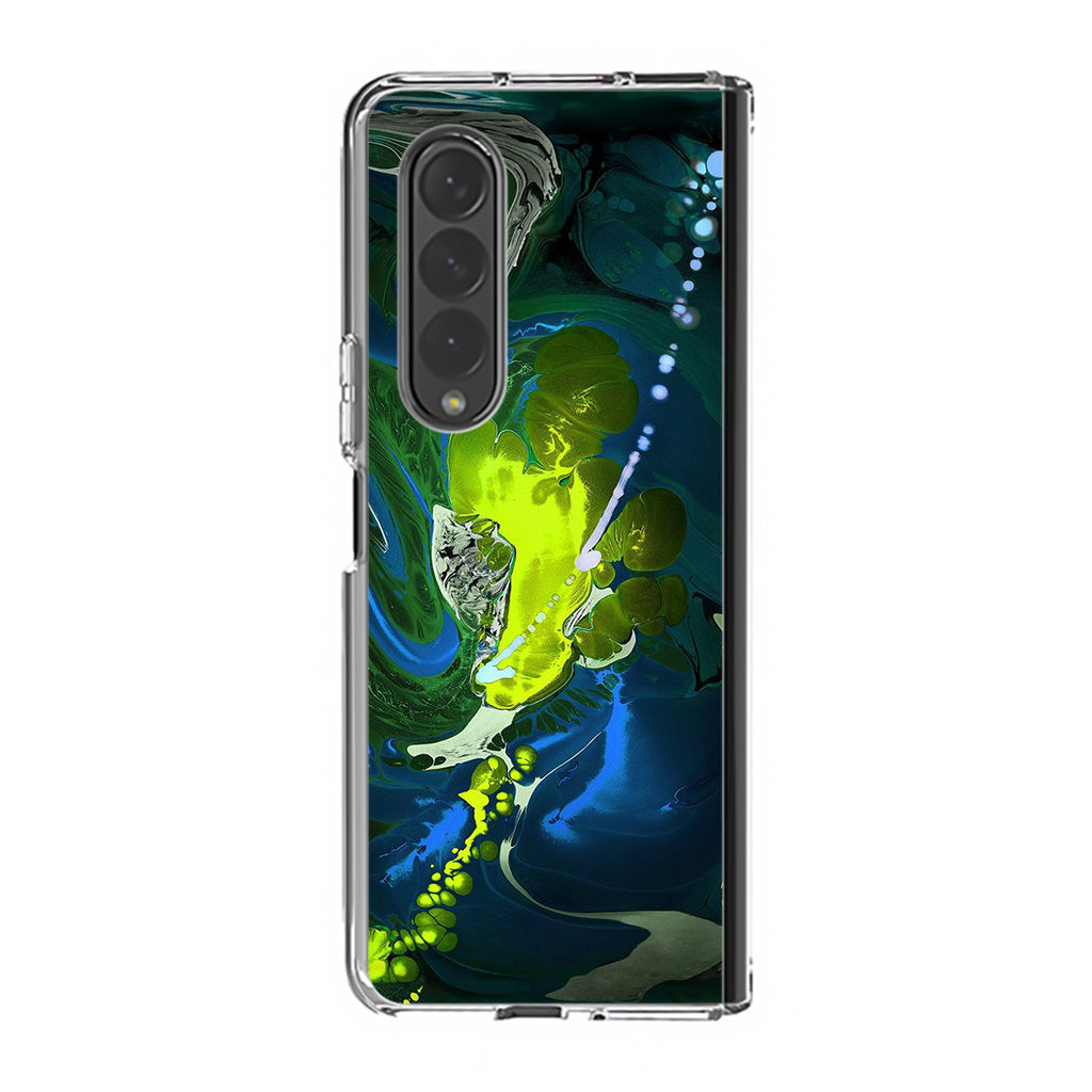 Abstract Green Blue Art Samsung Galaxy Z Fold 3 Case