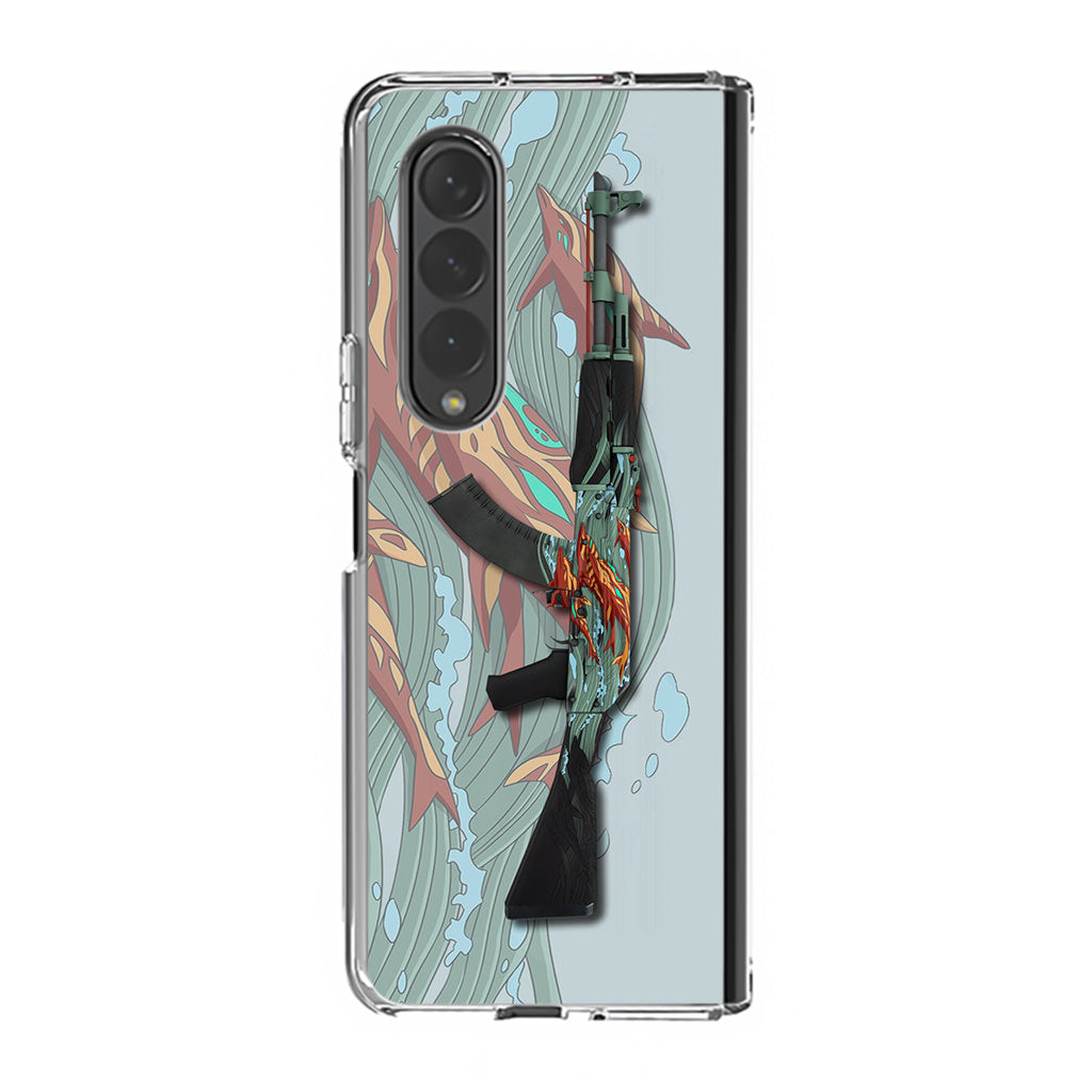 AK-47 Aquamarine Revenge Samsung Galaxy Z Fold 4 Case