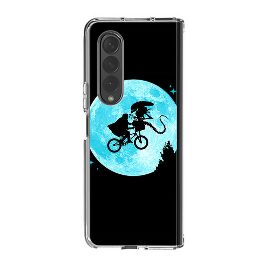 Alien Bike to the Moon Samsung Galaxy Z Fold 3 Case