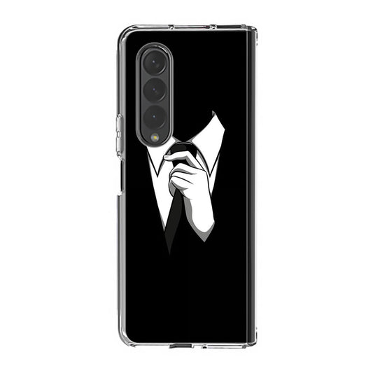 Anonymous Black White Tie Samsung Galaxy Z Fold 3 Case