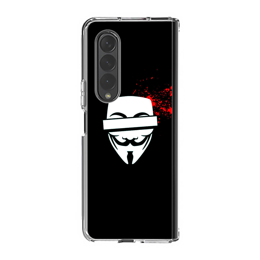 Anonymous Blood Splashes Samsung Galaxy Z Fold 3 Case