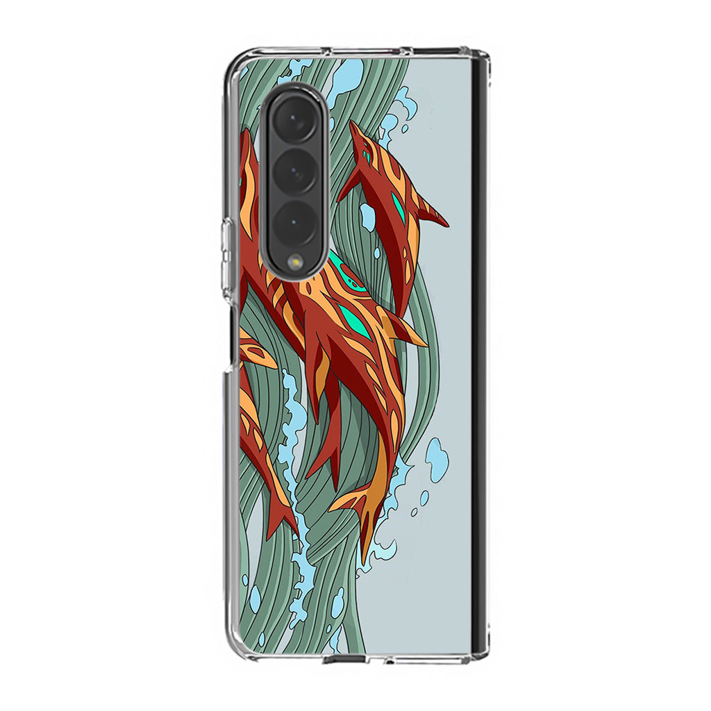 Aquamarine Revenge Samsung Galaxy Z Fold 4 Case