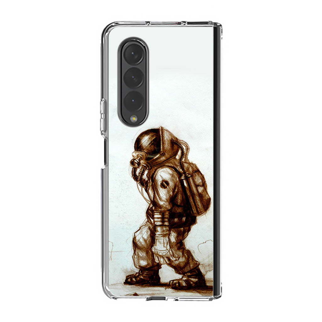 Astronaut Heavy Walk Samsung Galaxy Z Fold 3 Case