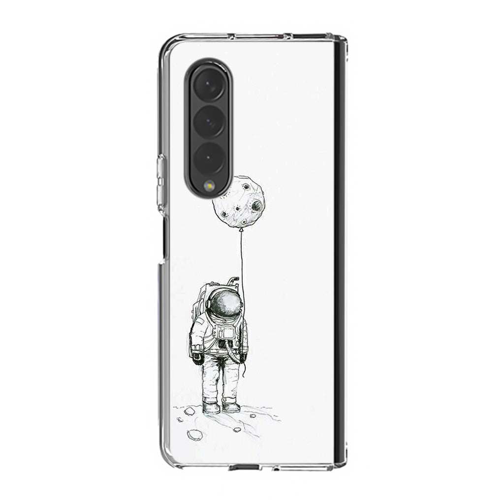 Astronaut Moon Balloon Samsung Galaxy Z Fold 3 Case