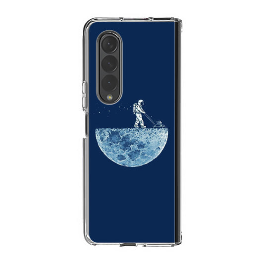 Astronaut Mowing The Moon Samsung Galaxy Z Fold 3 Case