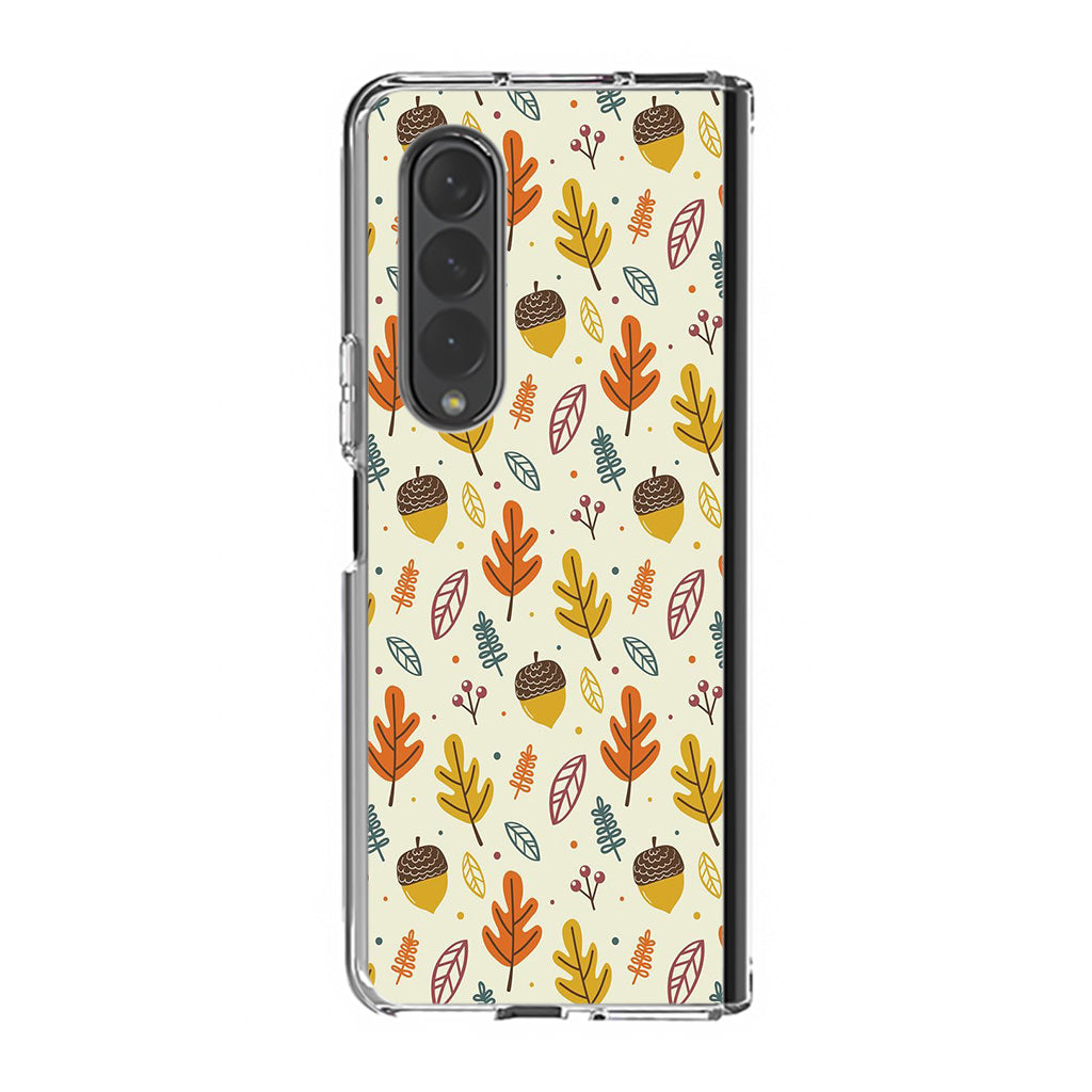 Autumn Things Pattern Samsung Galaxy Z Fold 3 Case