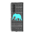 Aztec Elephant Turquoise Samsung Galaxy Z Fold 4 Case