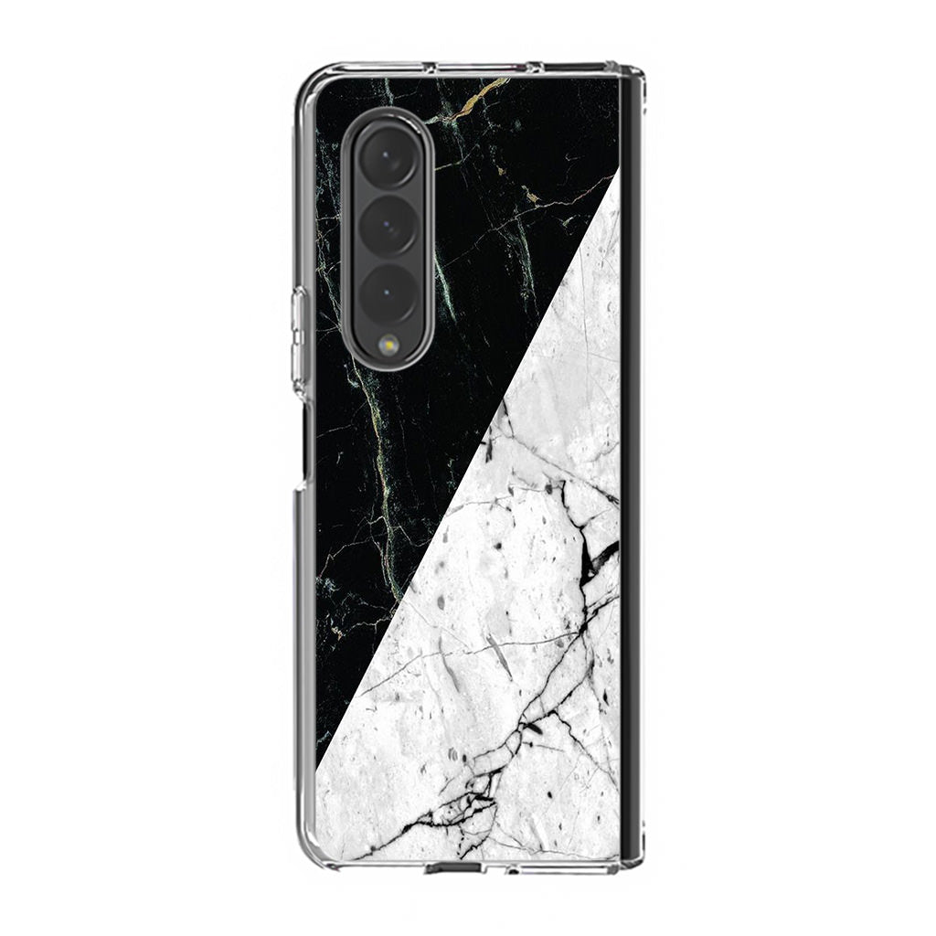 B&W Marble Samsung Galaxy Z Fold 3 Case