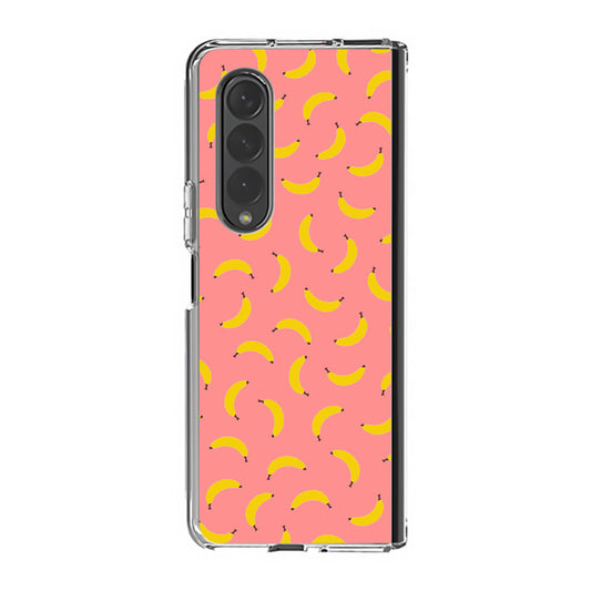 Bananas Fruit Pattern Pink Samsung Galaxy Z Fold 3 Case