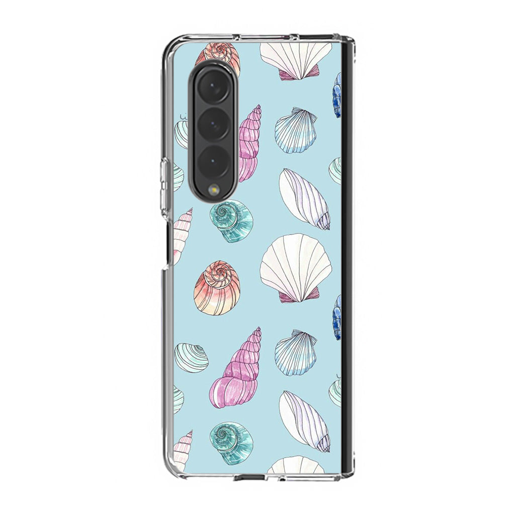 Beach Shells Pattern Samsung Galaxy Z Fold 3 Case