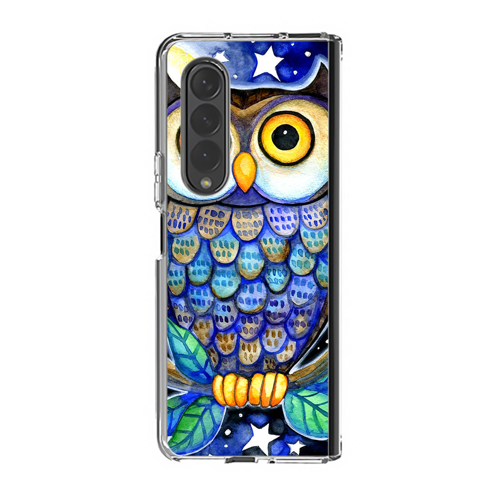 Bedtime Owl Samsung Galaxy Z Fold 3 Case