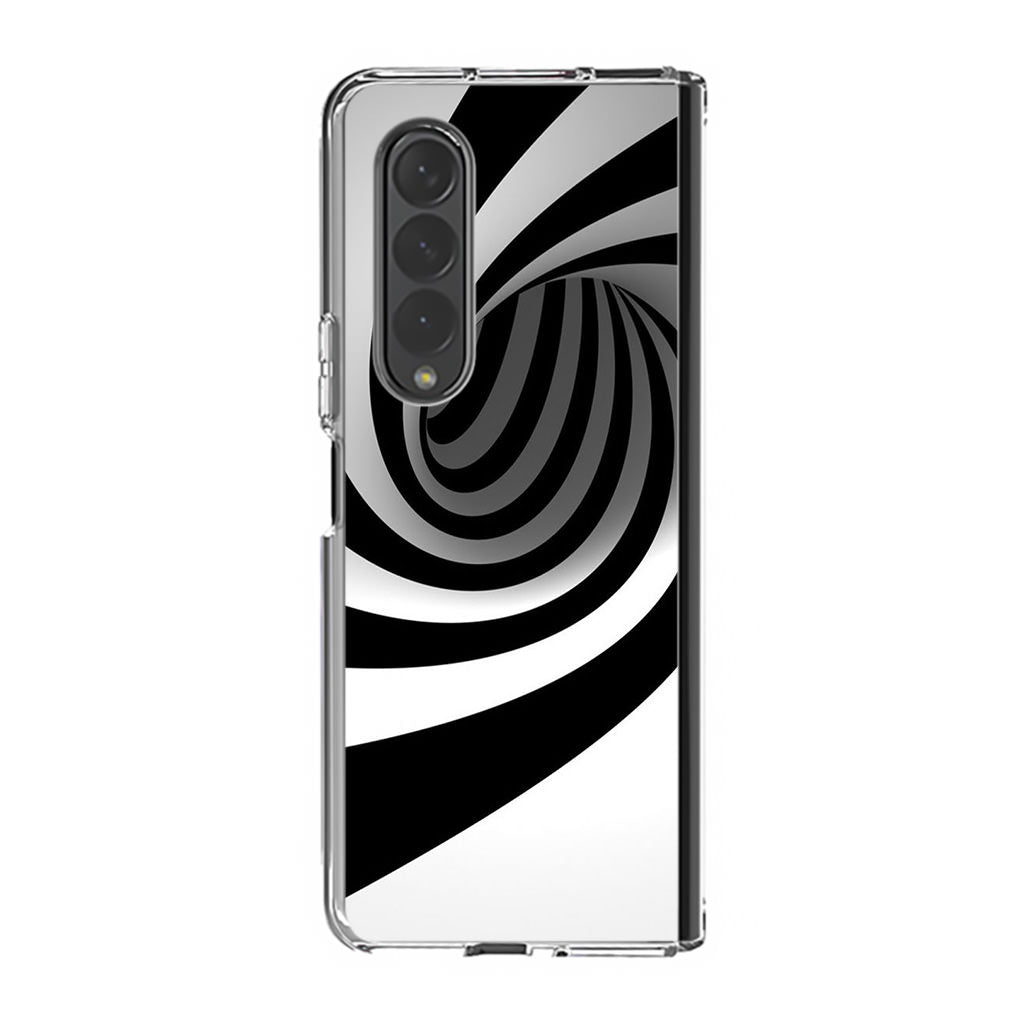 Black and White Twist Samsung Galaxy Z Fold 3 Case