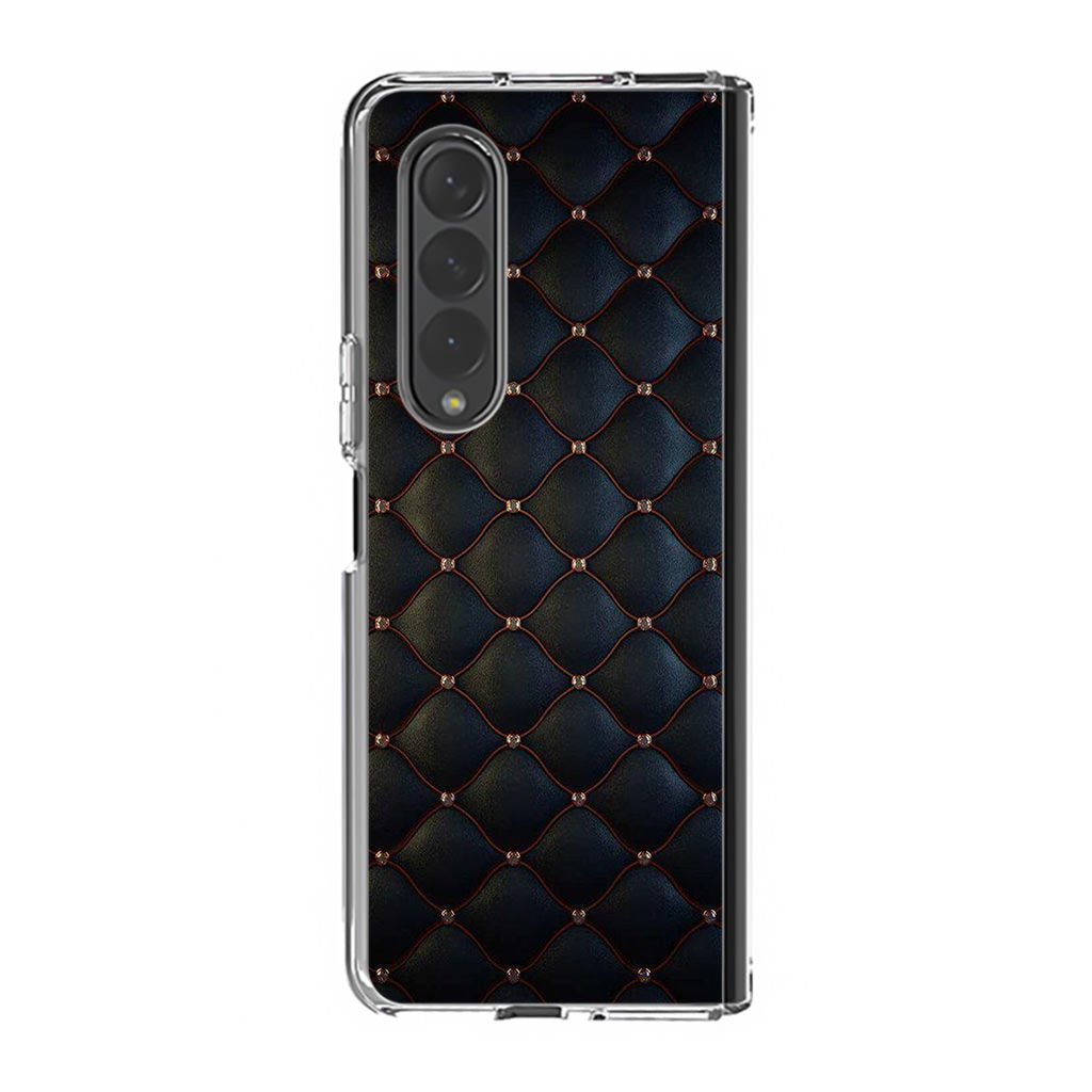 Black Royal Pattern Samsung Galaxy Z Fold 3 Case