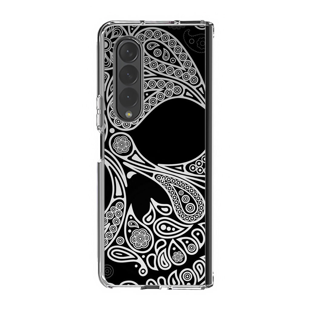 Black Skull Samsung Galaxy Z Fold 3 Case