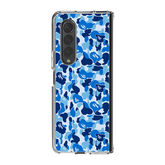Blue Camo Samsung Galaxy Z Fold 3 Case