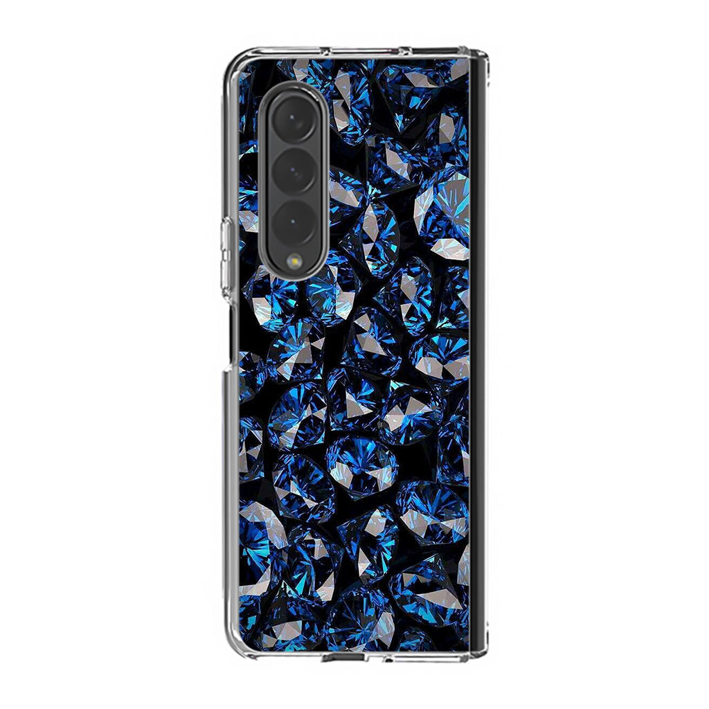 Blue Diamonds Pattern Samsung Galaxy Z Fold 3 Case