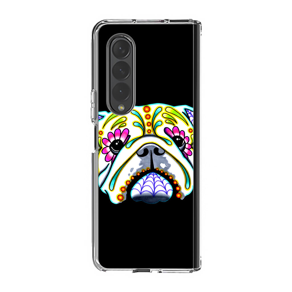 Colorful Bulldog Art Samsung Galaxy Z Fold 3 Case