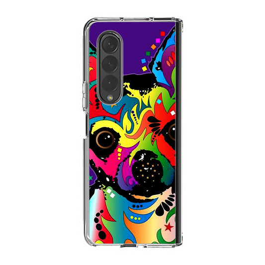 Colorful Chihuahua Samsung Galaxy Z Fold 3 Case