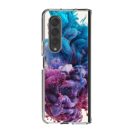 Colorful Dust Art on White Samsung Galaxy Z Fold 4 Case