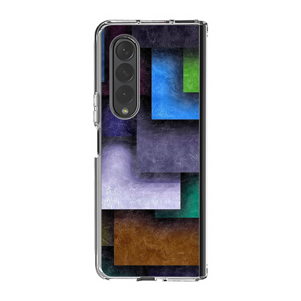 Colorful Rectangel Art Samsung Galaxy Z Fold 3 Case