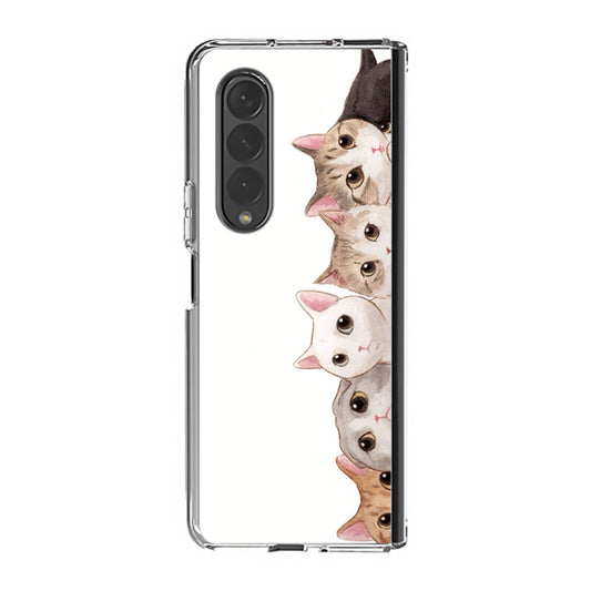 Cute Cats Vertical Samsung Galaxy Z Fold 3 Case