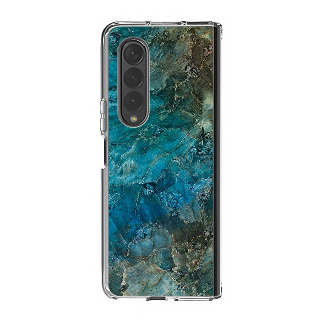 Deep Ocean Marble Samsung Galaxy Z Fold 3 Case