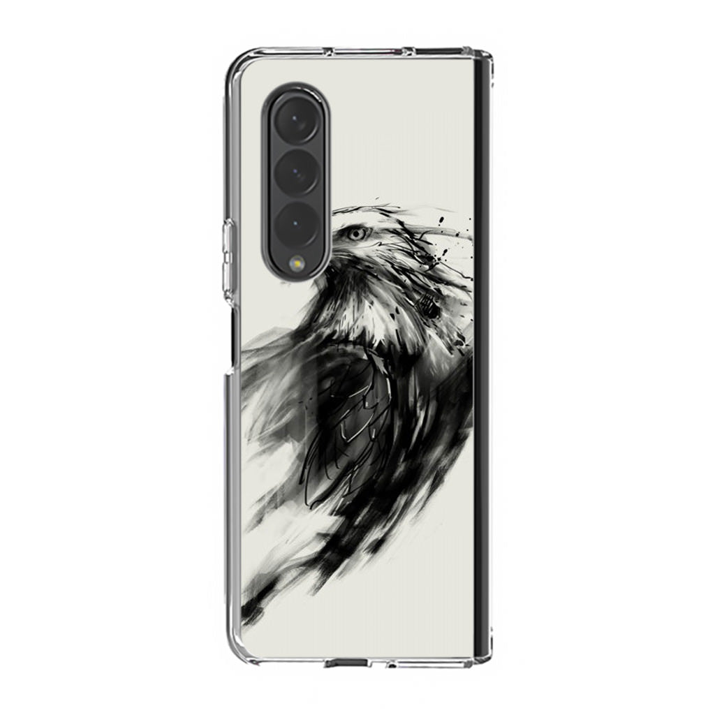 Eagle Art Black Ink Samsung Galaxy Z Fold 3 Case