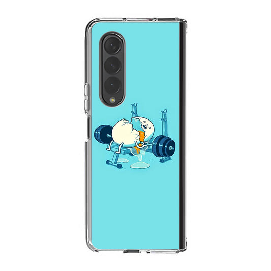 Egg Accident Workout Samsung Galaxy Z Fold 3 Case